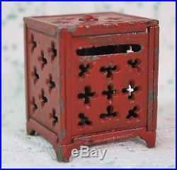 Antique Cast Iron Still Penny Bank THE DAISY red Shimer Toy Co #867 Moore