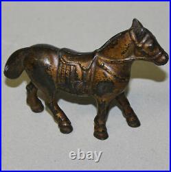 Antique Cast Iron Still Penny Figural Saddle Horse Bank