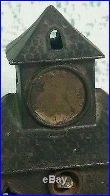Antique Cast Iron Still Penny TOWN HALL BANK Building Kyser & Rex Moore #998