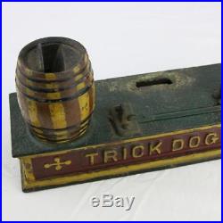 Antique Cast Iron Trick Dog Bank Orig. Paint 1888 6 Part Base For Parts Hubley