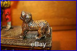 Antique Cast Iron Trick Dog Mechanical Bank by Hubley Cir. 1888 with Key