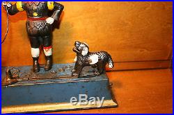Antique Cast Iron Trick Dog Mechanical Bank by Hubley Cir. 1920, s with Key