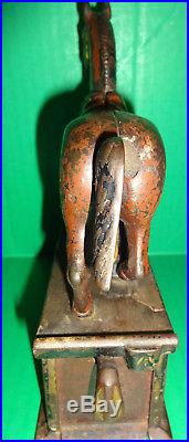 Antique Cast Iron Trick Pony Mechanical Bank Dated 1885