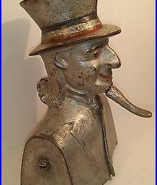Antique Cast Iron UNCLE SAM BUST bank by Ives, Blakeslee & Williams ca. 1890s