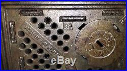 Antique Cast Iron original COLUMBIA BANK by Kenton c1900 Lg. Trap CLEAN
