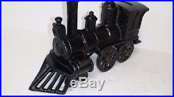 Antique Cast Iron original SAFETY LOCOMOTIVE BANK made in US c1887 rated a D