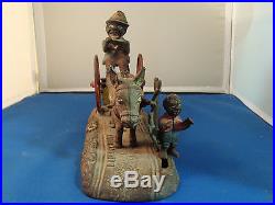Antique Circa 1890's Cast Iron Bad Accident Mechanical Bank by Charles A. Bailey