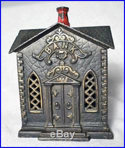 Antique Coin Bank/Very Nice 1882 Cast Iron Villa (Church) by Kyser and Rex