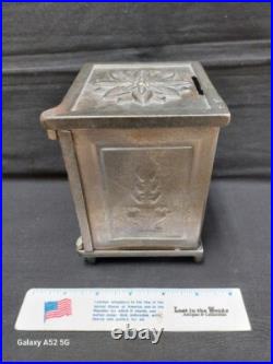 Antique Columbus Safe Cast Iron Steel Combination Lock Coin Bank