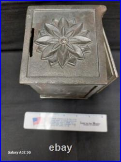 Antique Columbus Safe Cast Iron Steel Combination Lock Coin Bank