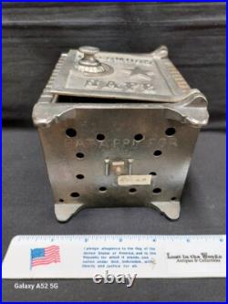 Antique Columbus Safe Cast Iron Steel Combination Lock Coin Bank