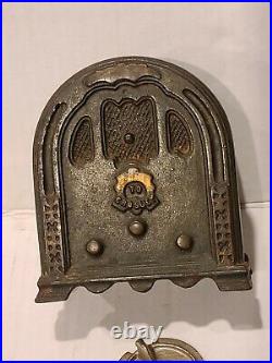 Antique Crosley Radio Cast Iron Bank by Kenton Toys