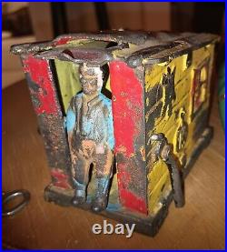 Antique Darky In The Cabin JE Stevens 1890, Cast Iron Bank