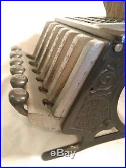 Antique Dated 1890 Cast Iron Staats Chicago Banking Money Changer