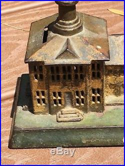 Antique Enterprise Independence Hall Cast Iron Still Bank 3 In 1 Rare Old Paint