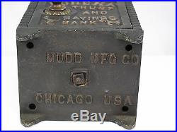 Antique Eureka Savings Bank Cast Iron Combination Lock Safe Mudd Mfg Co USA