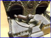 Antique H L JUDD Cast Iron Mechanical Dog Bank 1895 Rotating Turntable Vintage