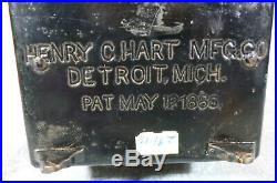 Antique Henry C. Hart 1885 Safe Deposit Cast Iron Still Bank
