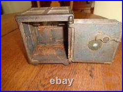 Antique Henry C. Hart MFG. Co. Detroit Mich. Pat May 12,1885 Cast Iron Safe Bank