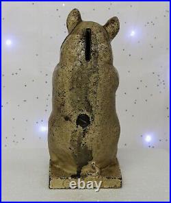 Antique Hubley Cast Iron Bank The Wise Pig Piggy Bank. Fabulous Original Patina