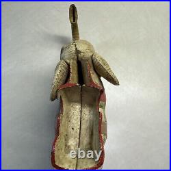 Antique Hubley Cast Iron Mechanical Elephant Bank withHowdah Saddle-Original Paint Antique Hubley Cast Iron Mechanical Elephant Bank withHowdah Saddle-Original Paint