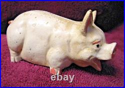 Antique Hubley Cast Iron Pig Piggy Bank Excellent Original Condition