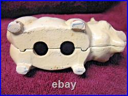 Antique Hubley Cast Iron Pig Piggy Bank Excellent Original Condition