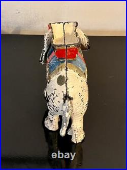 Antique Hubley Cast Iron White Elephant Mechanical Bank Original