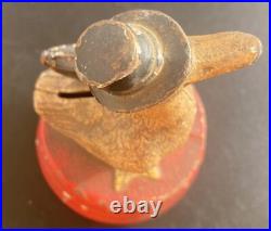 Antique Hubley Depression Era Duck Signed Save for A Rainy Day Cast Iron Bank Antique Hubley Depression Era Duck Signed Save for A Rainy Day Cast Iron Bank