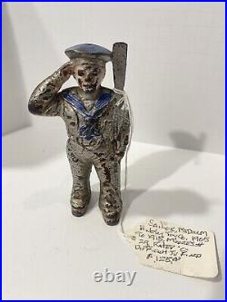 Antique Hubley Toy Co. Cast Iron Bank Sailor 1905 to 1915