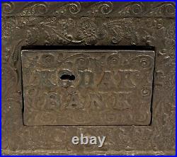 Antique J & E Stevens Cast Iron Bank Kodak Camera Box Coin Metal No Key Rare