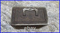 Antique J & E Stevens Cast Iron Bank Kodak Camera Box Coin Still Bank No Key