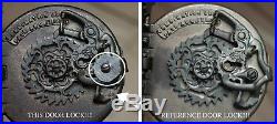 Antique J & E Stevens Cast Iron Key Combination Safe Bank No. 40 Nickel Plated