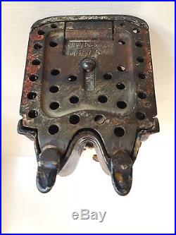 Antique J. E. Stevens Cast Iron Tammany Hall Mechanical Nodder Bank Patent 1873