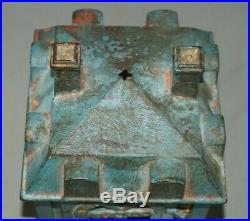 Antique J. &e. Stevens Cast Iron Mechanical Novelty Bank Toy Coin Bank