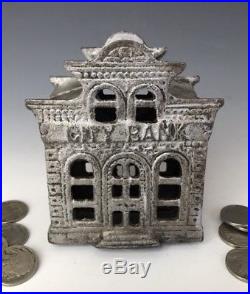 Antique John Harper & Co Cast Iron Still Penny City Bank Building #1111, c1902