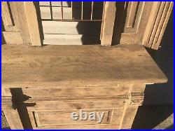 Antique Kentucky Bank Teller Cashier Window Security Grate Solid Oak-