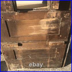 Antique Kentucky Bank Teller Cashier Window Security Grate Solid Oak-