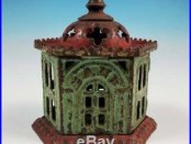 Antique Kyser & Rex Cast Iron Pavillion Still Bank Penny Building Pavilion 1880