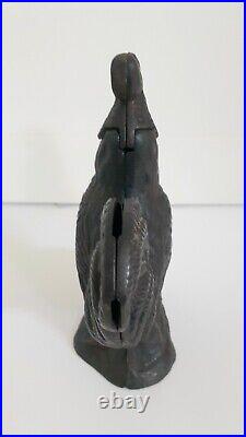 Antique Kyser Rex Mechanical Rooster Bank Cast Iron Missing Lever