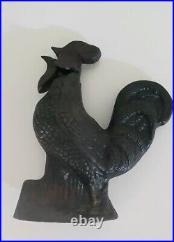 Antique Kyser Rex Mechanical Rooster Bank Cast Iron Missing Lever