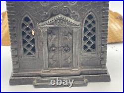 Antique Kyser Rex Villa Bank (1882 Church) Cast Iron Still Bank-1664.24