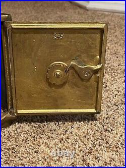 Antique Large 7 Tall Cast Iron Still Bank Ideal Trust Combination Safe Opens
