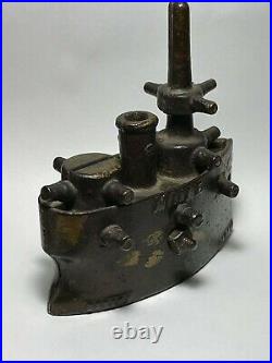 Antique Maine Boat Cast Iron Penny Bank