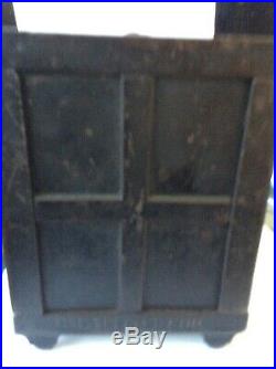 Antique Mechanical Cast Iron Bank J&E Stevens 1890s WATCHDOG SAFE Columbia Sides