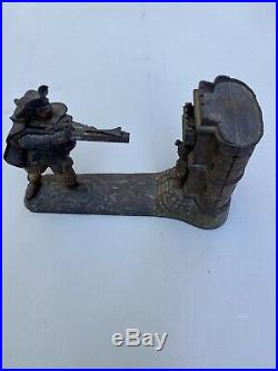 Antique Mechanical Cast Iron William Tell Coin Bank Circa 1896