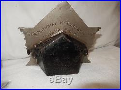 Antique Nickle Cast Iron National Recording Building Mechanical Workin Dime Bank