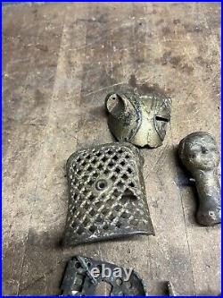 Antique Old Cast Iron Mechanical Novelty Coin Tammany Bank Stevens Toy Parts USA