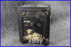 Antique Original 1890s Cast Iron Watchdog Safe Bank, J&E Stevens