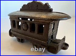 Antique Original GREY IRON CASTING CO. 1920's Street Car Cast Iron Bank RARE